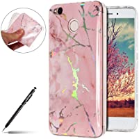 Uposao Funda para Xiaomi Redmi 4X Mármol Funda Suave TPU Gel Cascara Elegante Glitter Brillante Brillo Purpurina Case…
